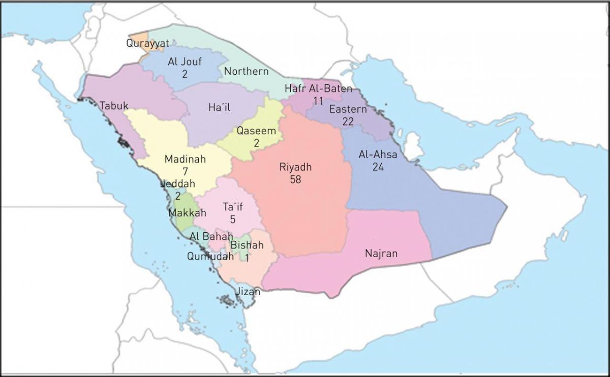 Mapa d'al ahsa Aràbia Saudita