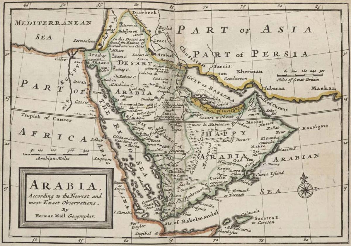 Mapa de l'antiga Aràbia Saudita