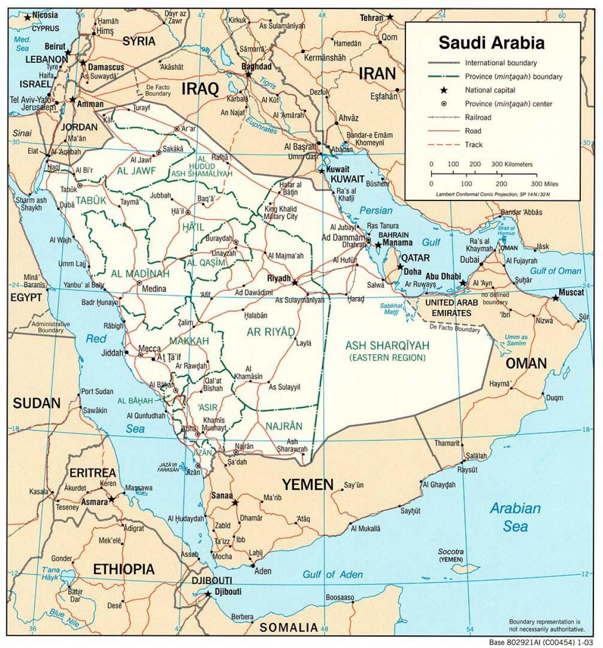 Aràbia Saudita complet mapa