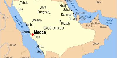 Mapa de la meca, a l'Aràbia Saudita