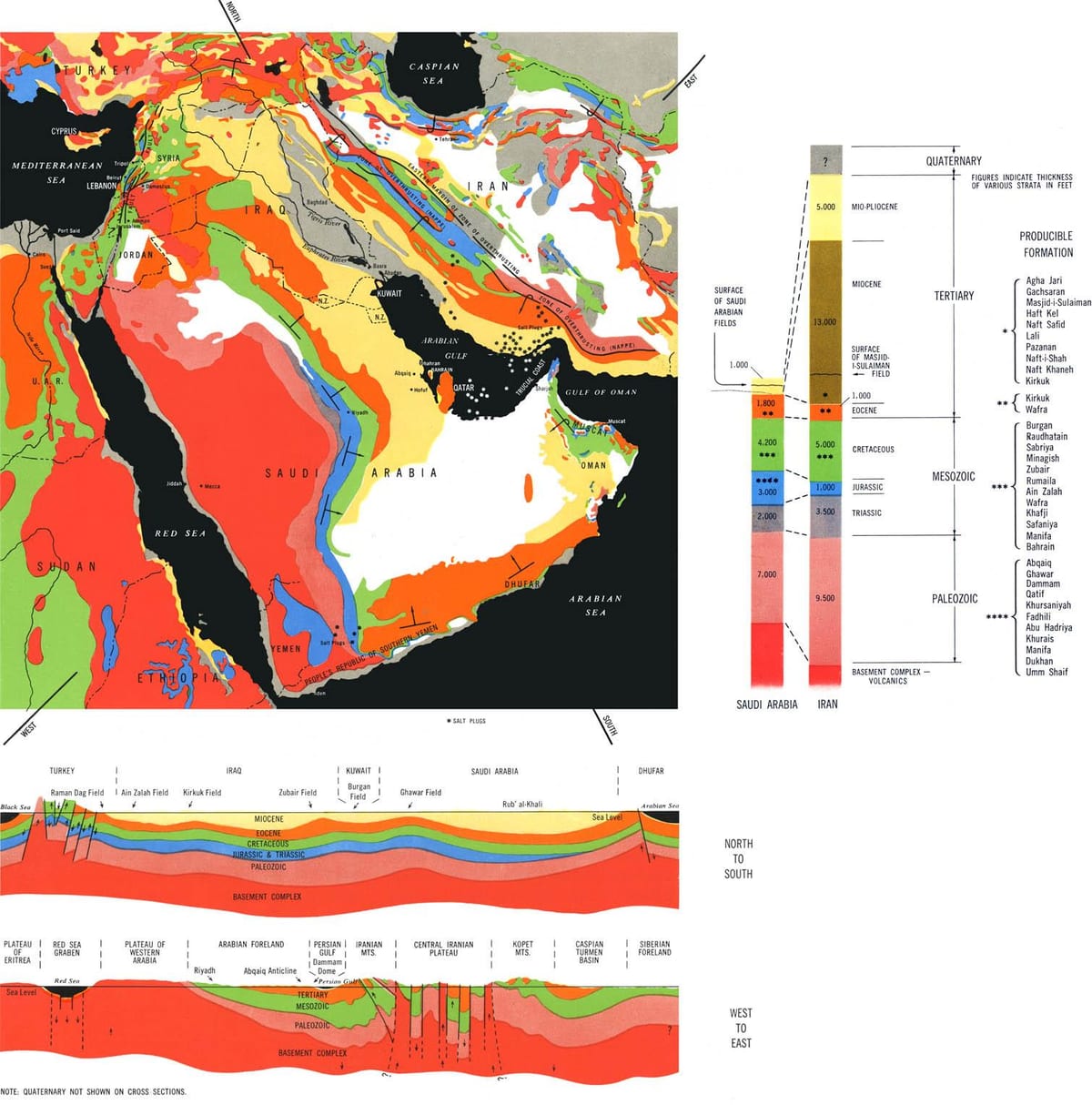 mapa geològic de l'Aràbia Saudita