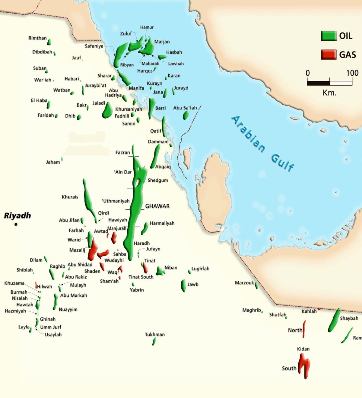 Mapa de manifa Aràbia Saudita