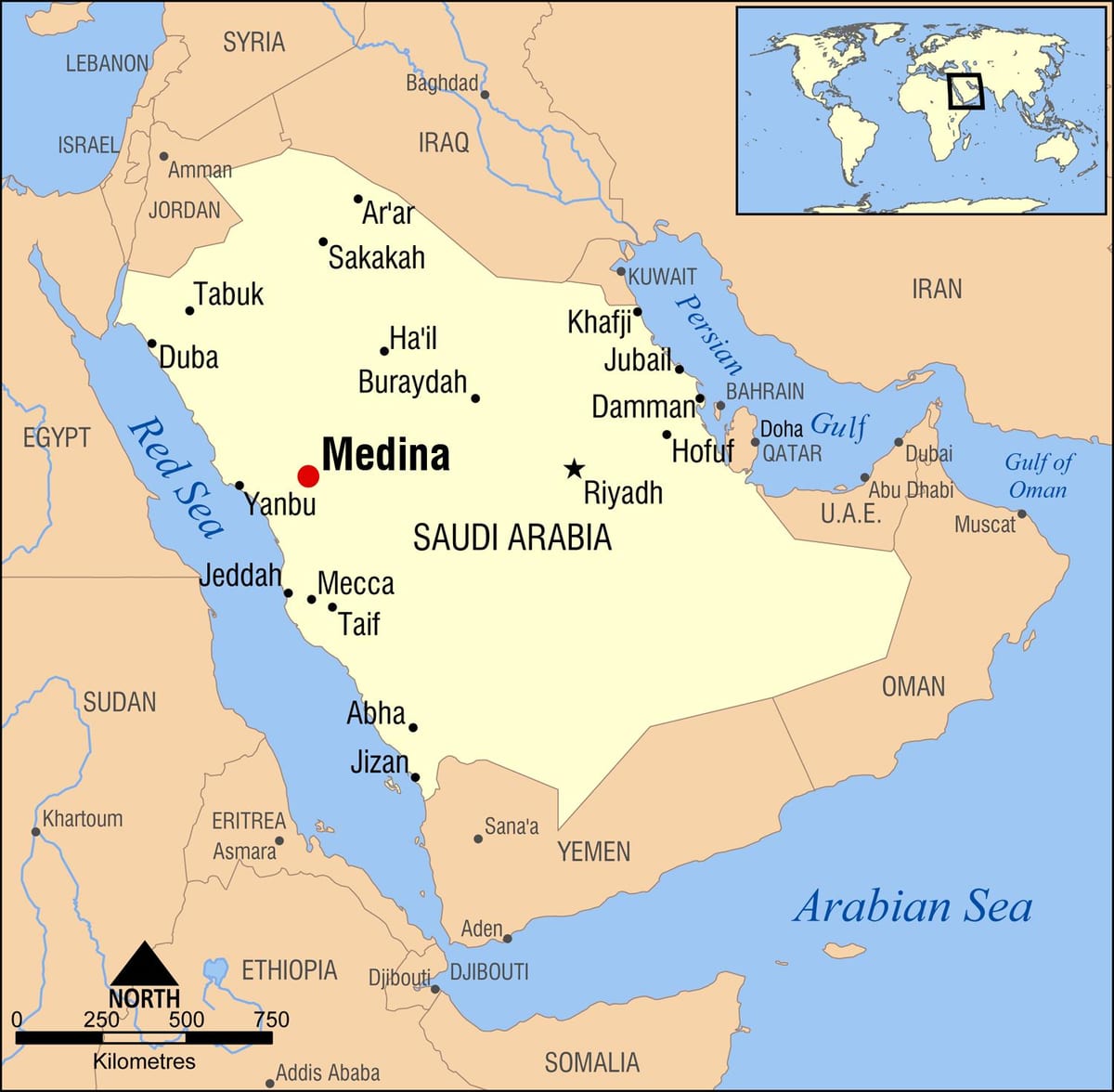 Mapa de la medina, Aràbia Saudita