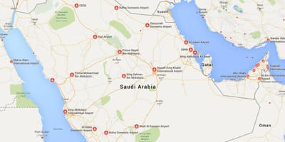 Aràbia Saudita aeroports mapa