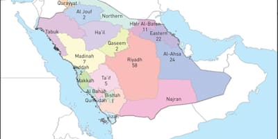 Mapa d'al ahsa Aràbia Saudita