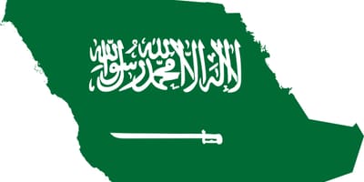 Aràbia Saudita mapa bandera