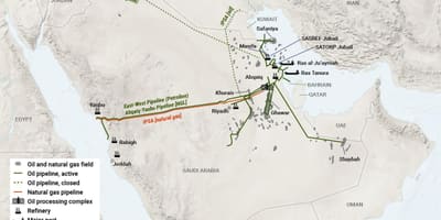 Aràbia Saudita oli mapa
