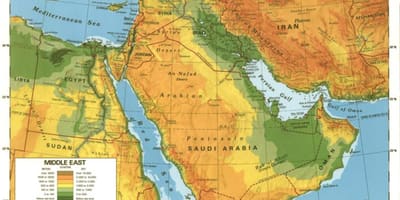 Mapa de l'Aràbia Saudita desert