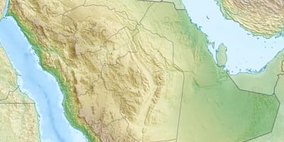 Mapa de l'Aràbia Saudita muntanyes