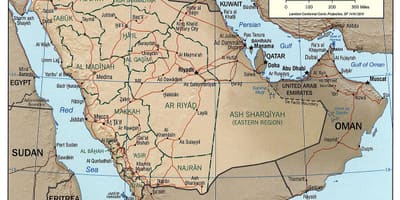 Aràbia Saudita geografia mapa