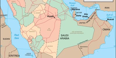 Aràbia Saudita regions mapa