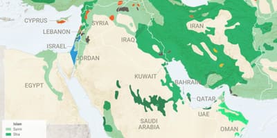Mapa de l'Aràbia Saudita religió