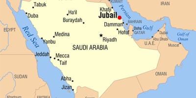 Jubail KSA mapa