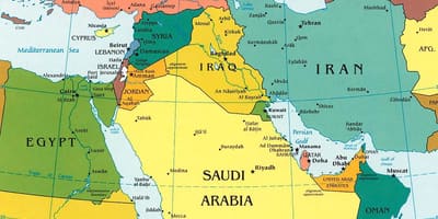 Mapa Aràbia Saudita països de l'entorn