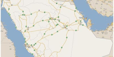 Mapa detallat Aràbia Saudita