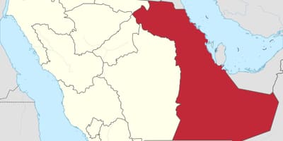 Mapa de província oriental Aràbia Saudita