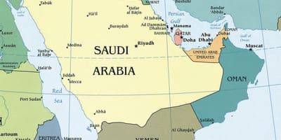 Mapa del regne de l'Aràbia Saudita 